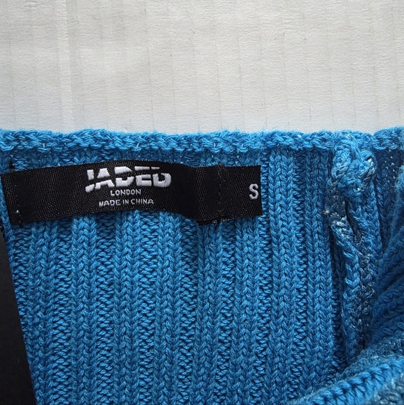 Jaded London BlueSteel Metallic Silver Zip Up Cardigan S. - Picture 8 of 12